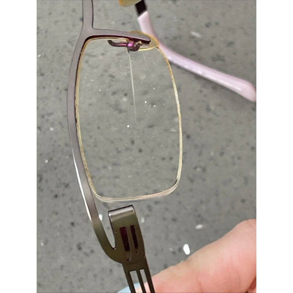 OKO by OKO B12 EYEGLASSES Frames ONLY 49-18-135 Paris France purple silver half
